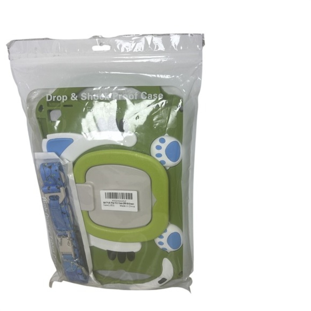 BATYUE iPad 10.2 Case Green Monster Shockproof Rugged Cover with Kickstand Strap